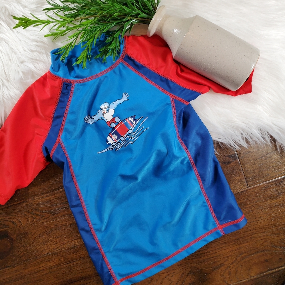 🌿5/$25 UV Skins Blue/Red Monkey Rashguard 5